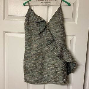 Green ruffle dress
